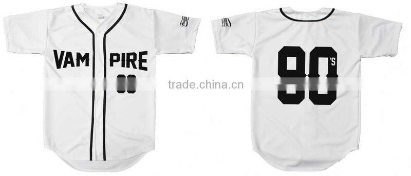 Fashion OEM Custom Fashion Black Baseball Jersey Uniform Shirts Wear Clothes