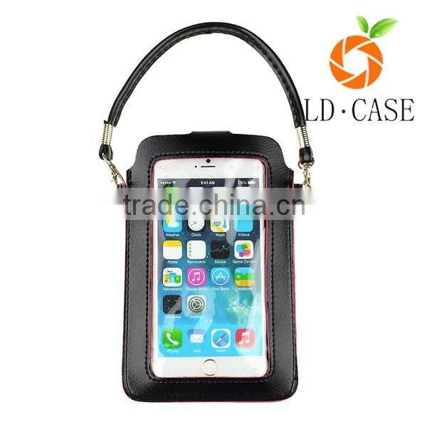 Leather shoulder bag Wallet Clutch Women Smartphone Cross Body Wallet with Card slots