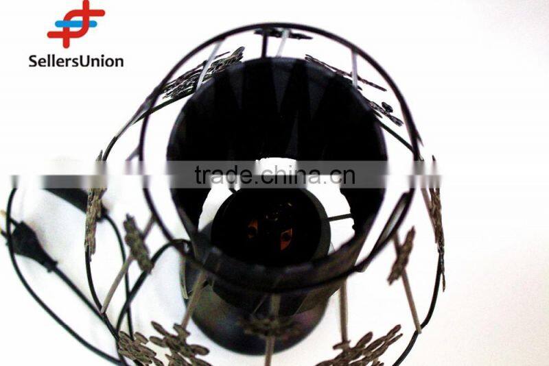 No.1 yiwu exporting commission agent wanted good quality exquisite home decoration black color delicate bedside table lamp