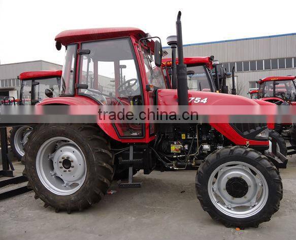 hot sale 75hp 4x4 2014 tractor with implements with low price