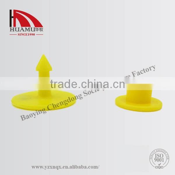 factory price ear tag 30*30 mm yellow ear tag for goat