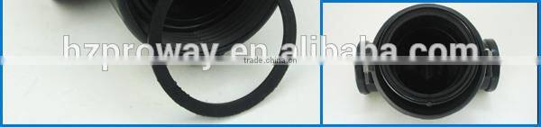 32mm Bathtub Water Pump Connector Black PVC T Type Hydraulic Union Fitting