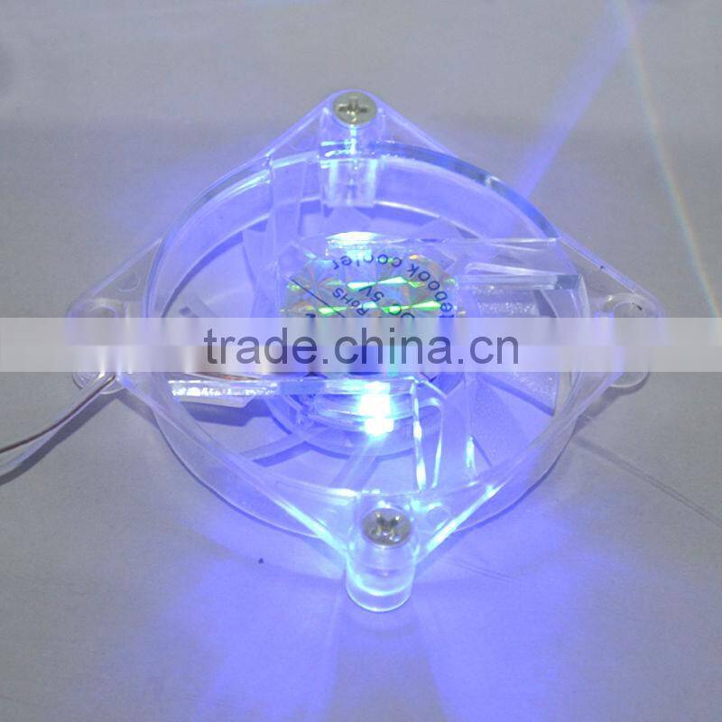 Tablet cooling padac cooling fans mc 2.2mm transparent LAPTOP COOLER COOLING PAD 2 FAN with light for notebook cooling pad