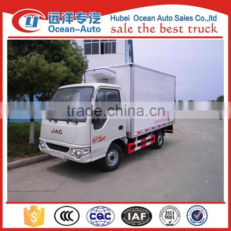 2TON mini JAC food truck refrigerator freezer for sale