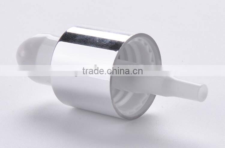 good quality cream pump with silver aluminum collar