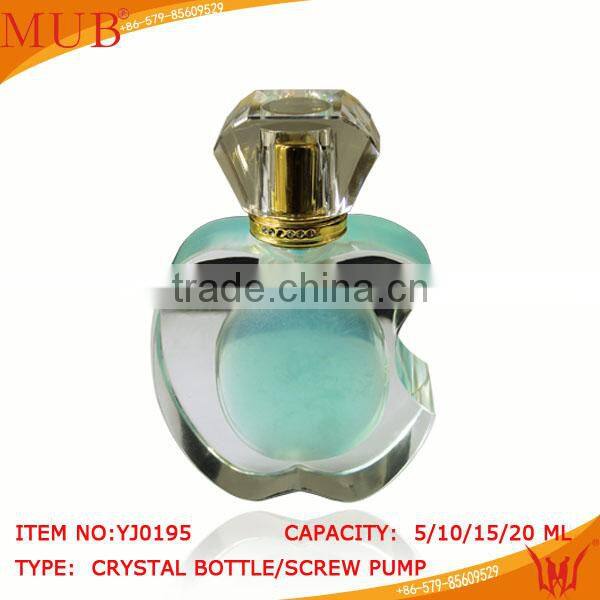 TOP10 OEM FACTORY New Design hot sale crystal love perfume bottle 20ML