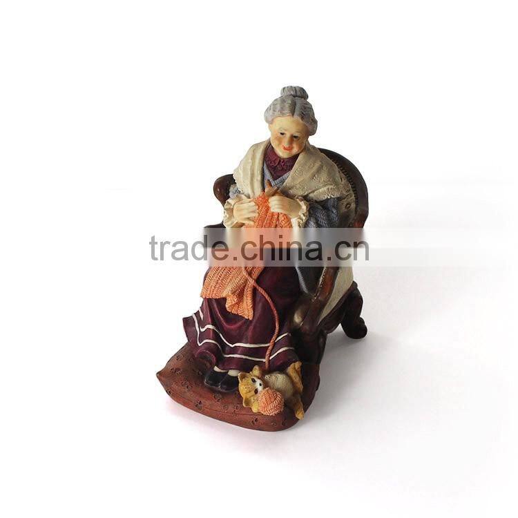 Europe regional feature artificial resin grandma figurine
