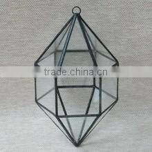 Micro landscape indoor glass greenhouse/ clear glass indoor plant terrarium /Geometric Glass Terrarium