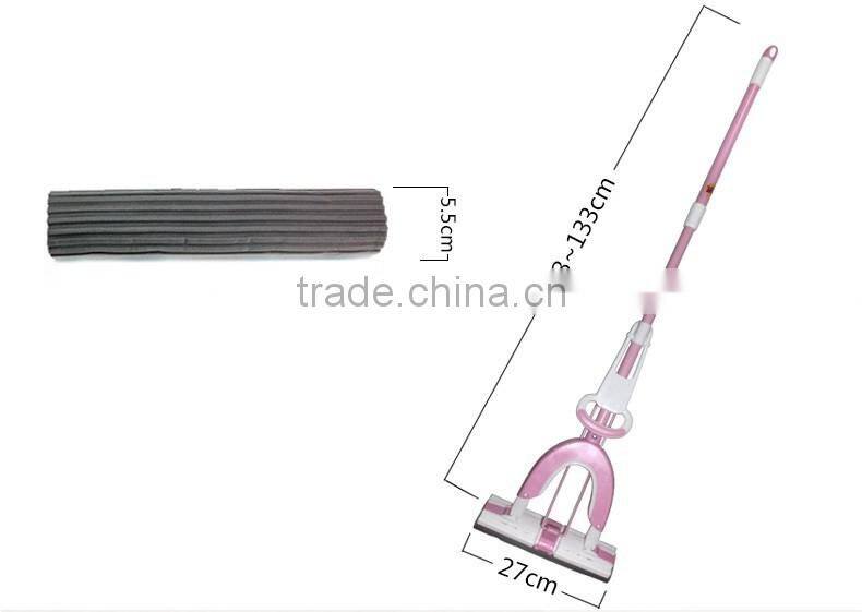 PVA Sponge Squeezing Mop with two mop heads