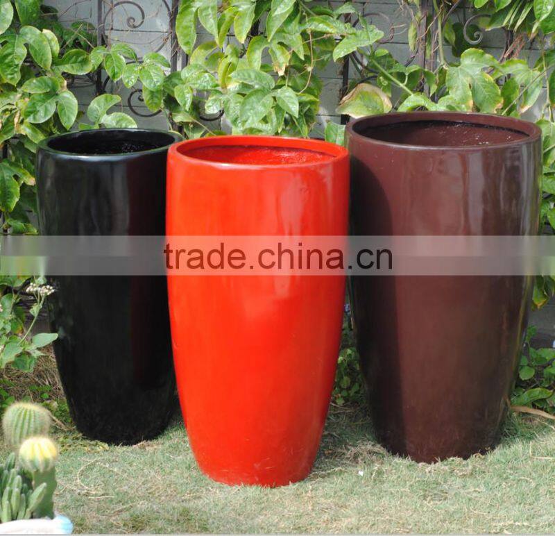 Fiberglass Garden Round Flower Planter