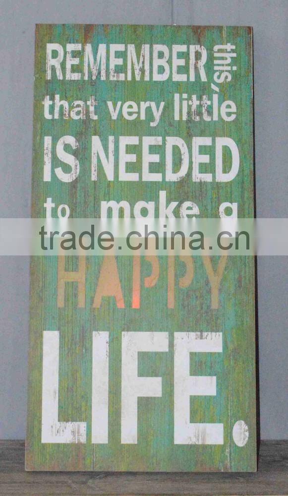 Antique decorative wooden LED wall plaque