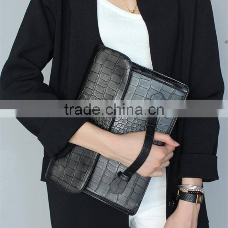 Full Grain Genuine Leather Clutch Bag Women Ladies Clutch Purse