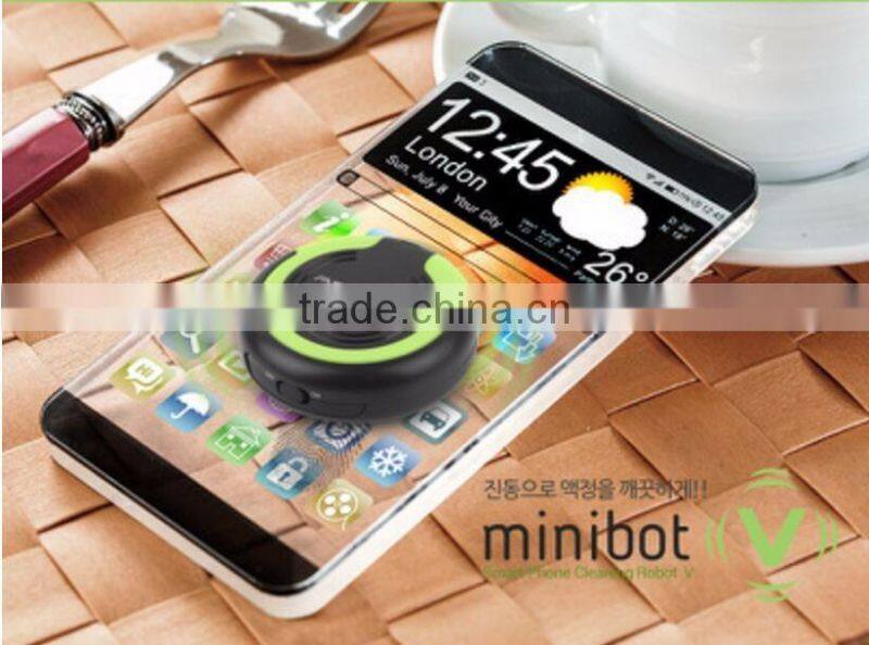 New design cute Universal Mobile Phone Screen Cleaner with CR2032 button battery and 6 colors for optional