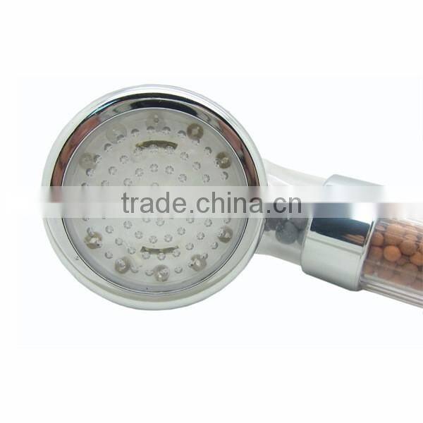 Cheap LED Negative Ion Mini Shower Head, Colorful Changing Spa Electric Shower Head, Tourmaline Anion Healthy Handy Shower Head