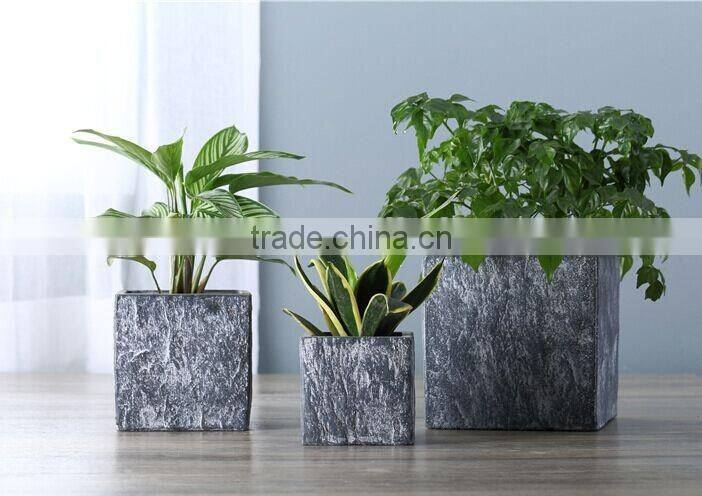 Sigma hot selling small ceramic flower pot square outdoor planters
