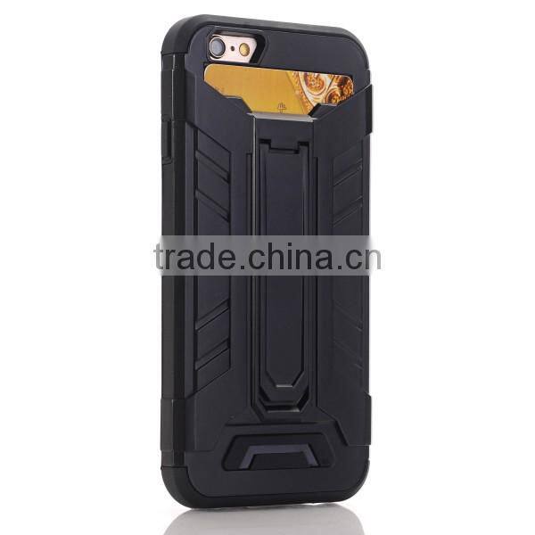 Card slot phone case bracket protective phone shell TPU + PC material for iPhone7 / plus