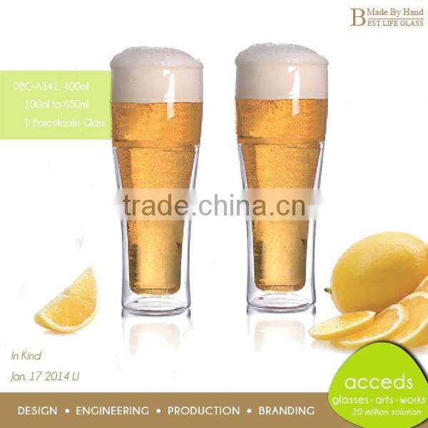 Personalized Eco-Friendly Mouth Blown Funny Beer Glass