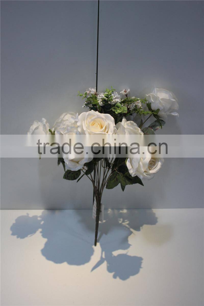 brand name decorative artificial flowers bundled rose with spotted leaves
