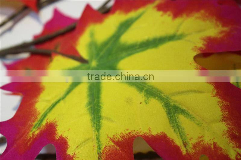 artificial leaves fabric colourful maple branch