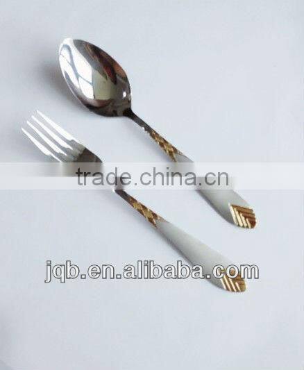 gold-plated stainless steel flatware set cutlery set