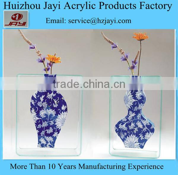 China manufacturer wholesale clear plexiglass tall flower vase
