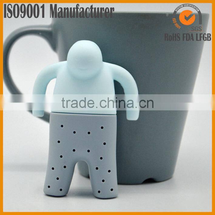 food grade BPA free cute dog/pet/ animal silicone tea infuser , pug shape tea infuser