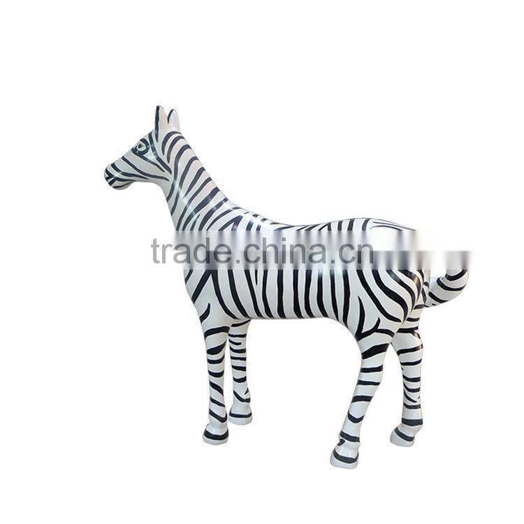 FRP life-size zebra statue sculpture