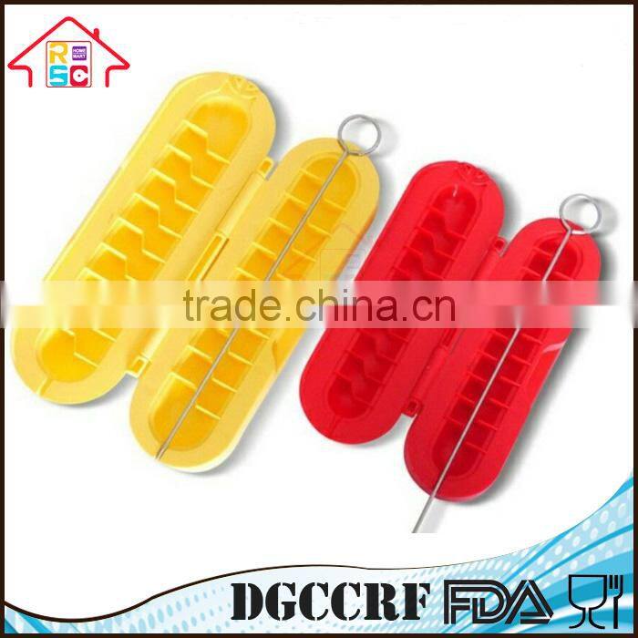 2 Plastic Hot Sell Spiral Hot Dog Slicers BBQ Grilling Sausage Cutters Kitchen Cook Tool