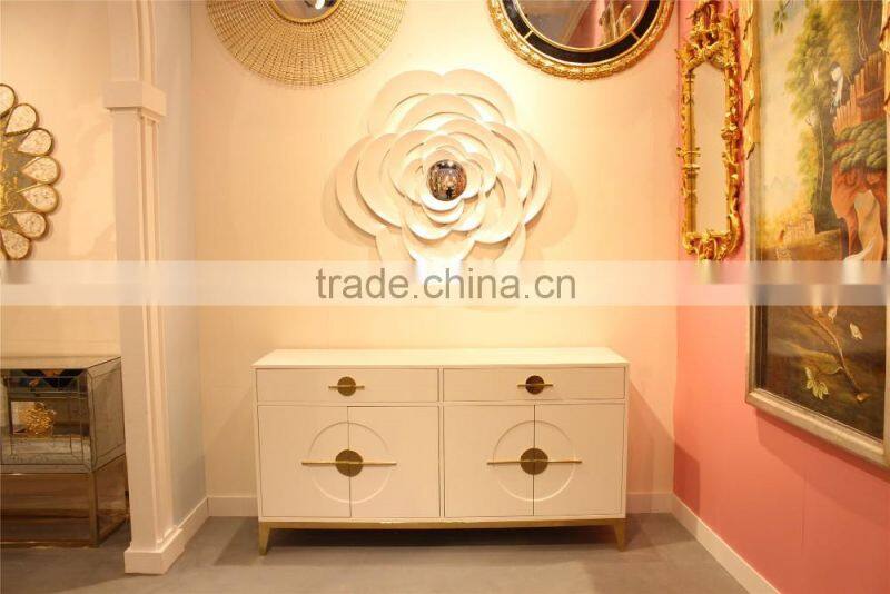 MDF material white Cabinet for living room