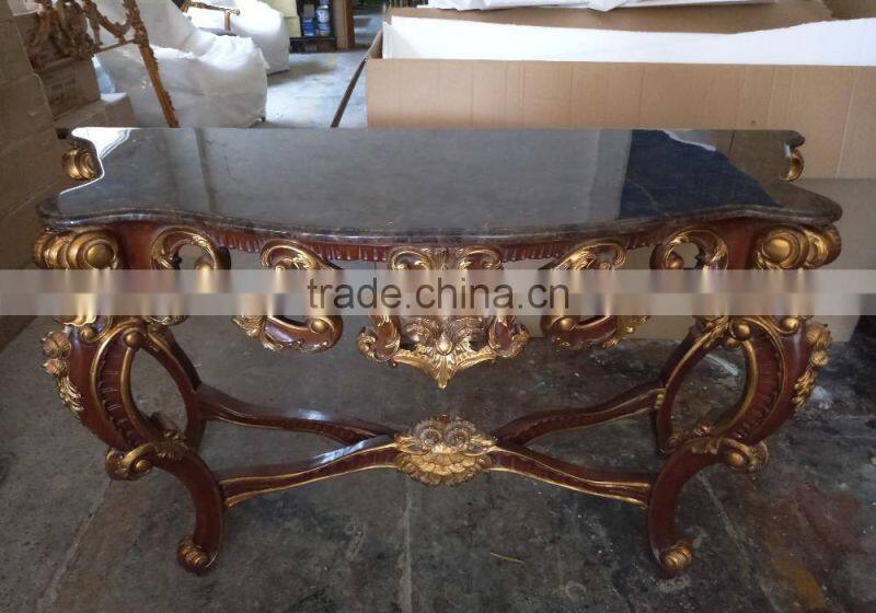 Luxury Living Room Furniture Console Table With Framed Mirror
