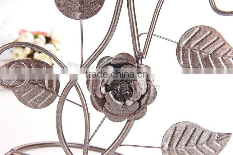 Rose metal jewelry display neck stands 2 layers jewelry stand