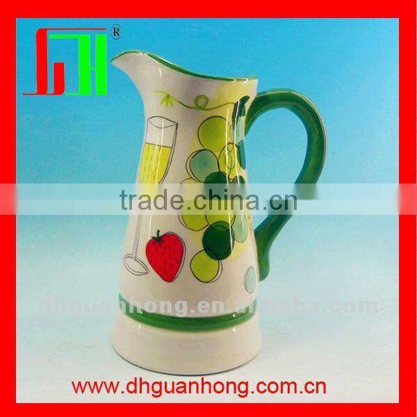 Hot sale Dolomite handpainted ceramic water can