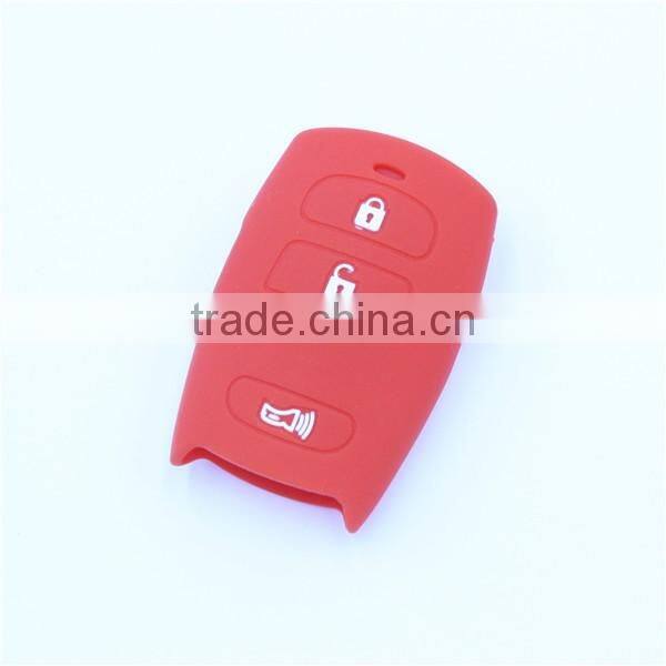 Fob silicone car key cover, key shell case for hyundai 3 buttons