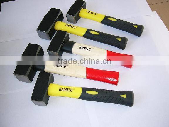 drop forging stoning hammer head with wooden handle