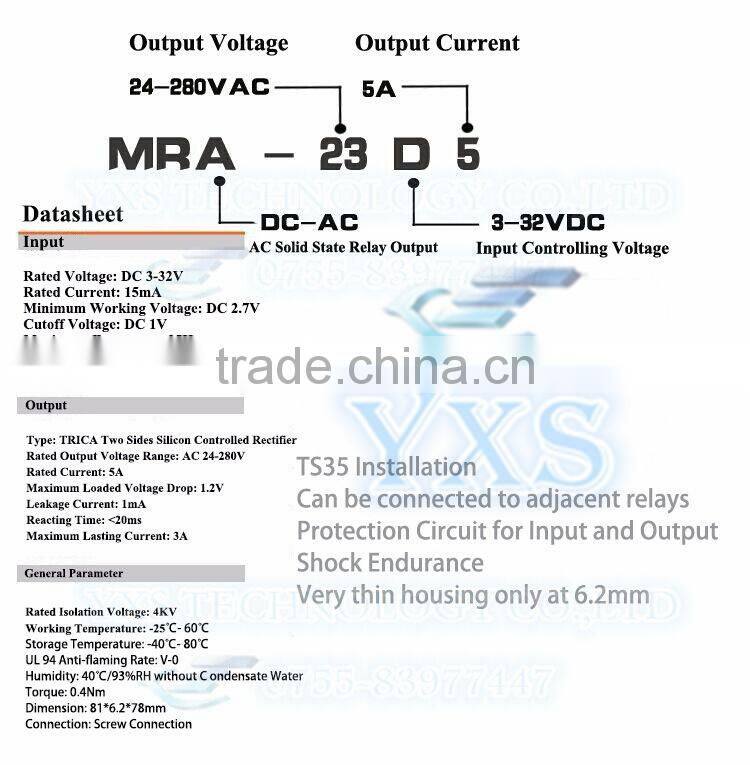 3-32V MRA-23D5 PLC Relay amplifier board Non-contact solid state relay combination Module combination