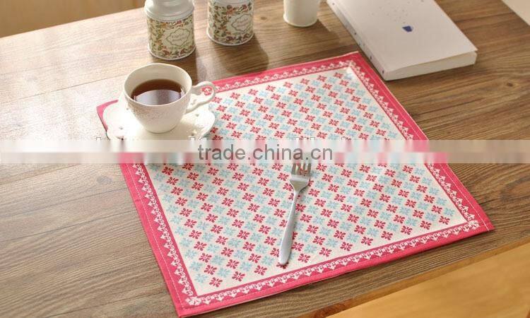 Classical European Priting Table Napkin Linen Cotton Folding Design Dinner Napkin