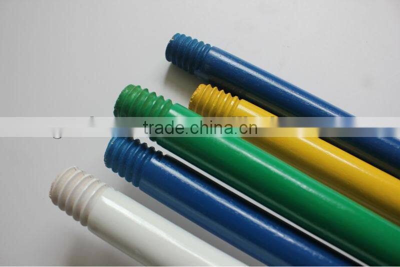 Color round Varnished wooden broom handle
