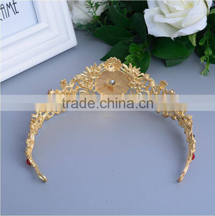 2017 High Quality Fashion Hair Accessories Headband Woman Retro Noble Queen Metal Crowns LH002-004