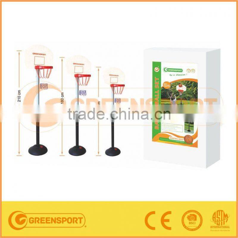 Plastic mini portable kids basketball games with basketball stand adjustable height