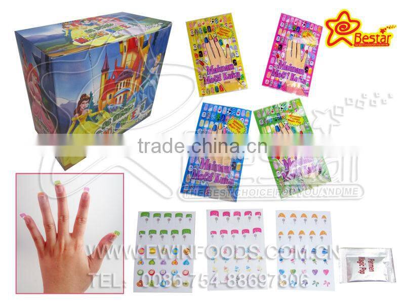 Girl Nail Sticker With Popping Candy