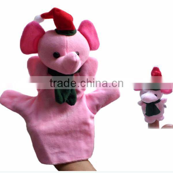 cartoon hand puppets toys mini christmas plush tiger finger puppets toy