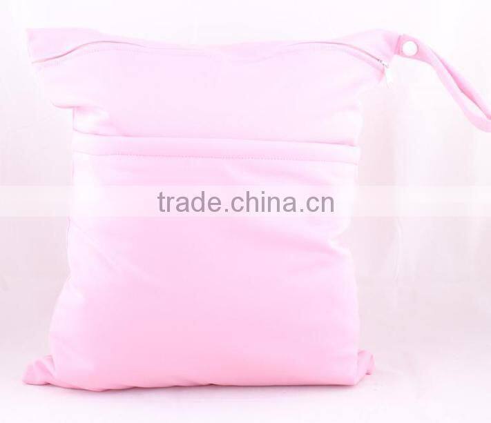 washable and reusable double pocket cloth nappy baby pul wetbag