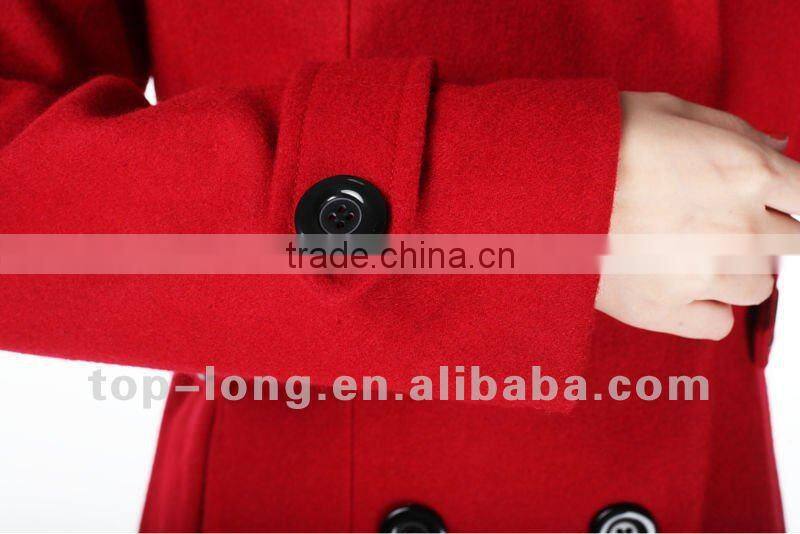 2012 women russian winter coat of melton clothing fashion textile stock