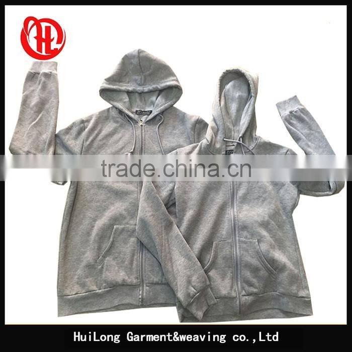 Simple style strip polyester men and women hoody jacket