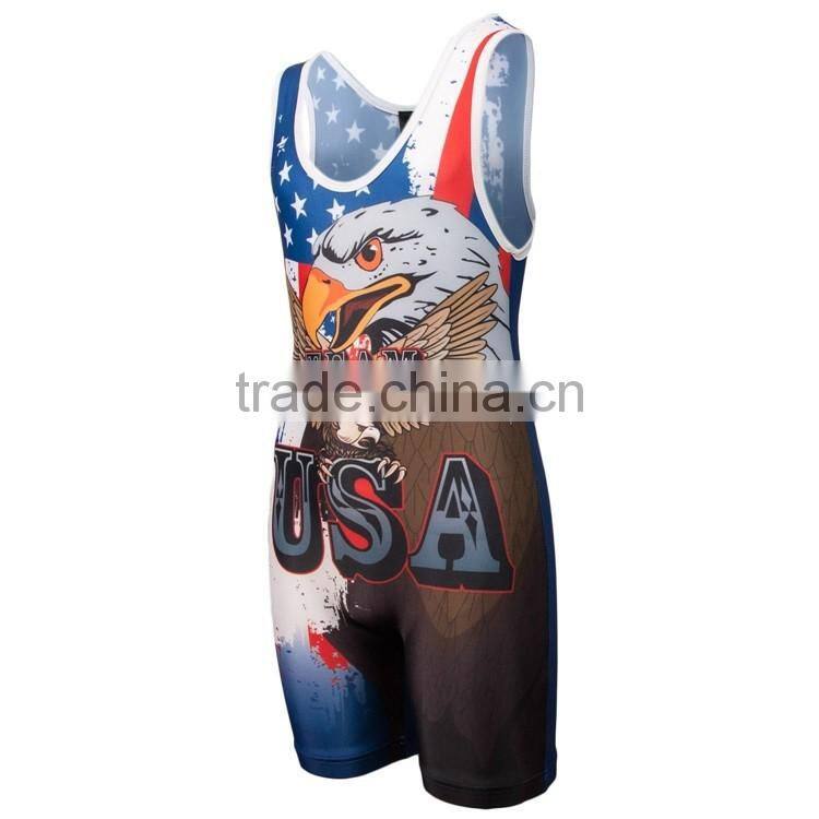 Dry fit breathable wrestling singlets could plus size