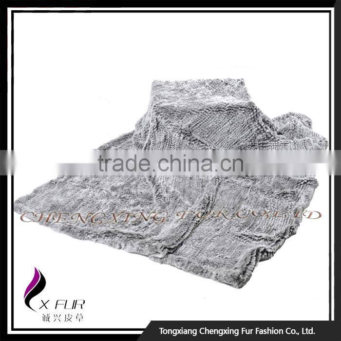 CX-D-92 Wholesale China Rex Rabbit Fur Throw