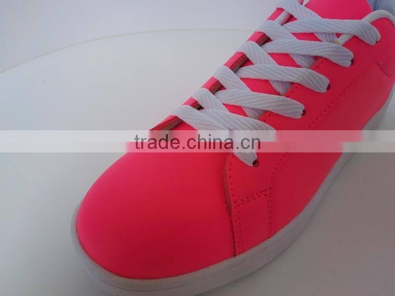 Fashionable pu leather casual men and women shoes and sneakers 2016