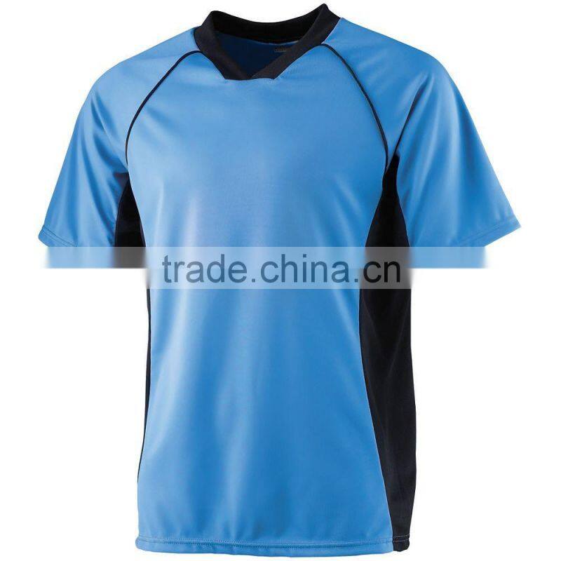 Jersey Training Athlitic Style Tee 1 X 1 Rib Knit V-Neck Collar Tshirt Customizable 100% Polyester Grid Mock Mesh Tops
