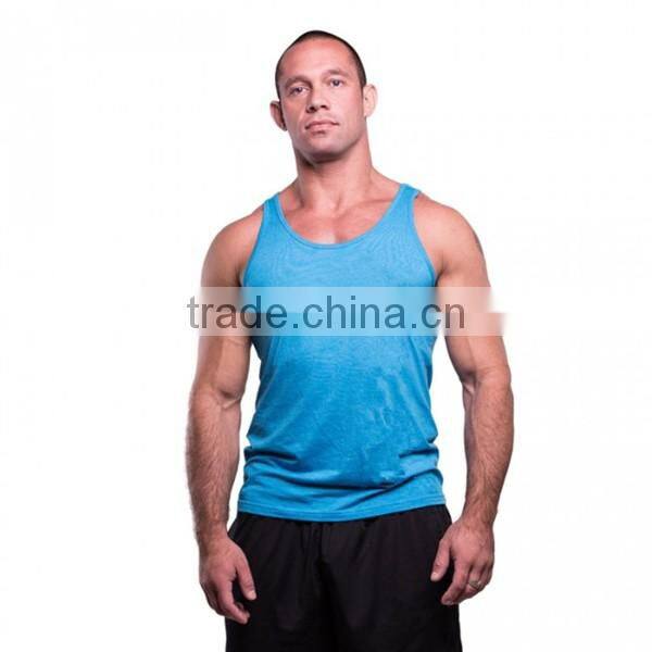 Bodybuilding clothing viscose 95% 5% elastane mens tank top