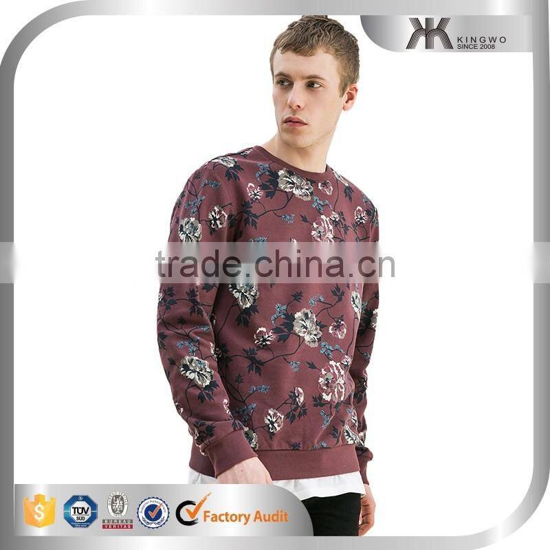 2017 new design sweatshirt fashion mens full print sweatshirt